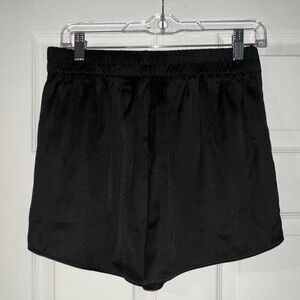 Elegant Silky Black Women's Shorts